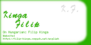 kinga filip business card